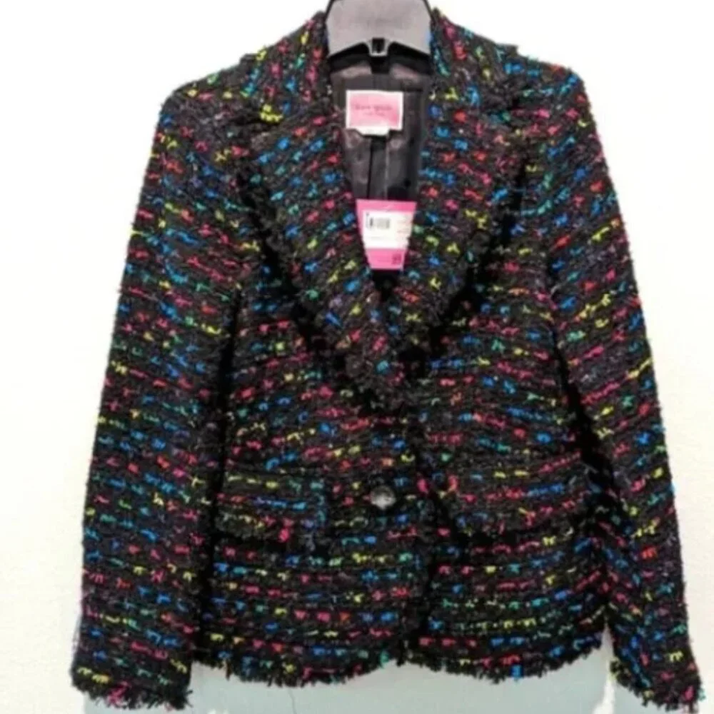 Kate Spade New York Tweed Blazer‎ Size 6 New
